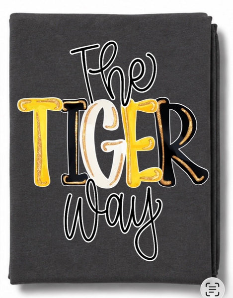 Long Sleeve “The Tiger Way” Glitter Pop