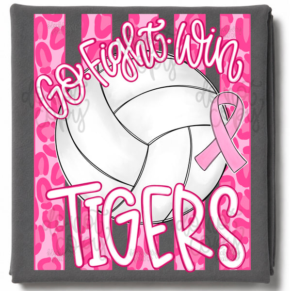 Custom Pink Out Volleyball Mascot Shirt