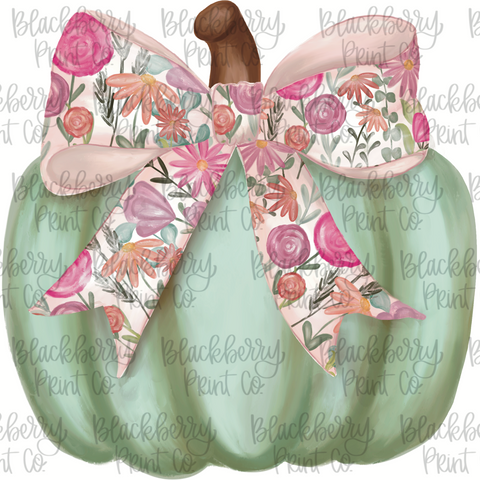 DIGITAL DOWNLOAD Floral Bow Pumpkin