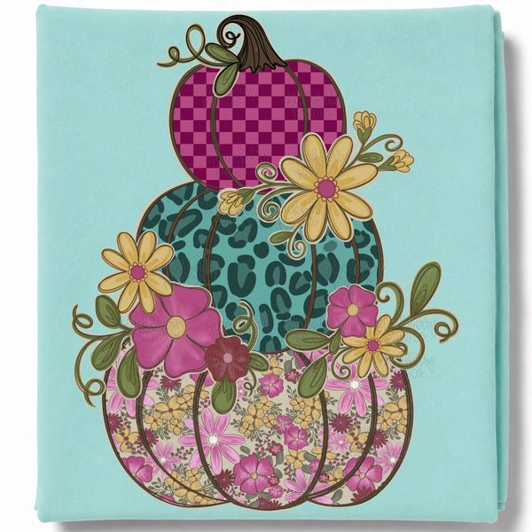 DIGITAL DOWNLOAD  | Floral Frills Pumpkin Stack