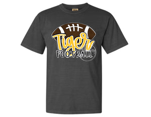Tiger Football Comfort Color Tee