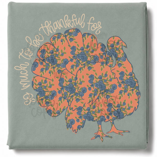 DIGITAL DOWNLOAD  | Floral Turkey So Much to be Thankful For