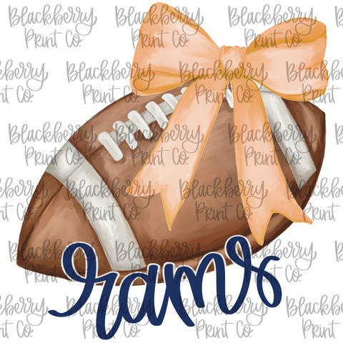 DIGITAL DOWNLOAD Football with Bow RAMS