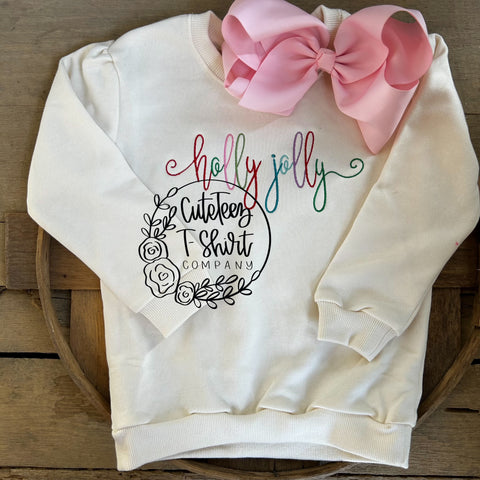 Holly Jolly Embroidered Toddler Sweatshirt