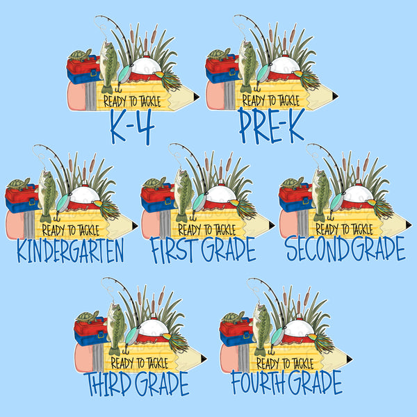 DIGITAL DOWNLOAD |BUNDLE Fish Pencil Grade Level Bundle PNGs