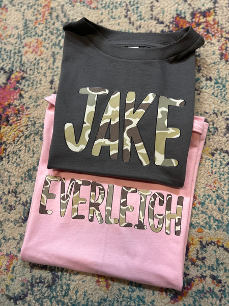 Custom Handwritten Camo Name