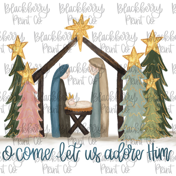 DIGITAL DOWNLOAD Nativity O Come Let Us Adore Him