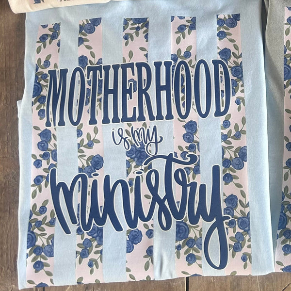 Motherhood Is My Ministry Comfort Color Tee