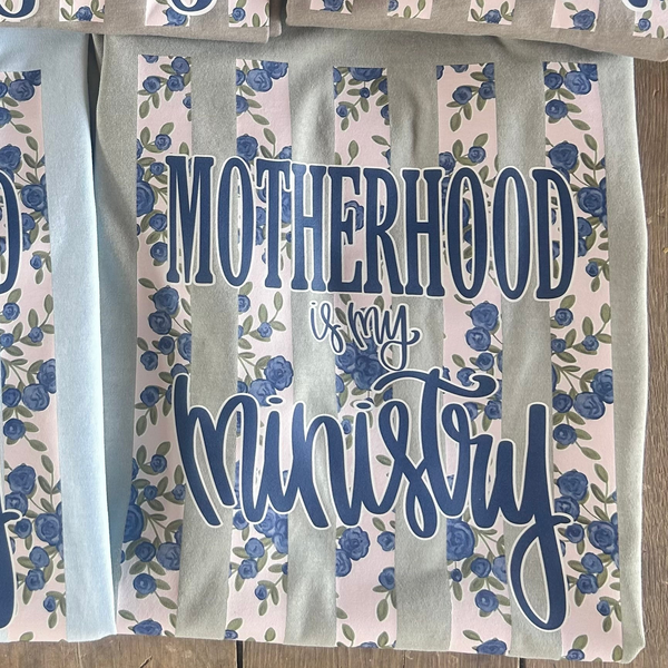 Motherhood Is My Ministry Comfort Color Tee