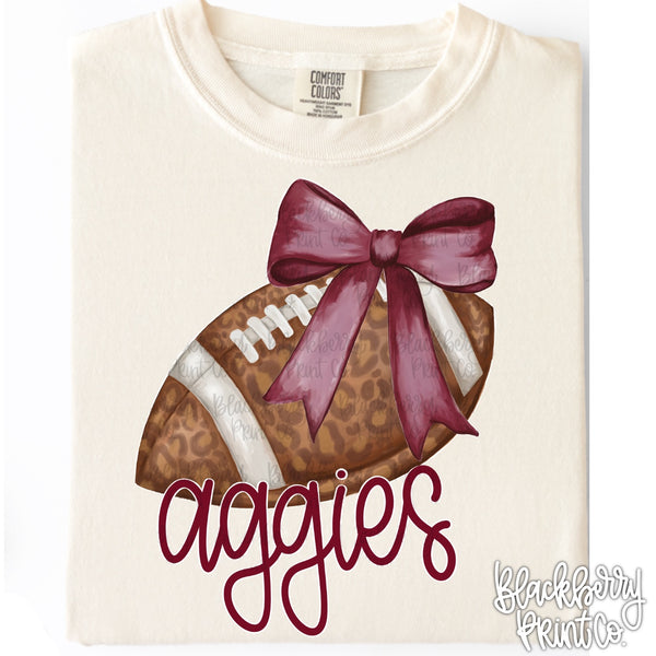 DIGITAL DOWNLOAD | Custom | Leopard Football with Bow