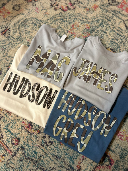 Custom Handwritten Camo Name