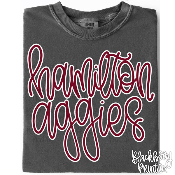 Adult Custom School Spirit Script Shirt