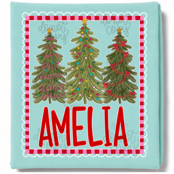 DIGITAL DOWNLOAD  | Christmas Name Plate Border