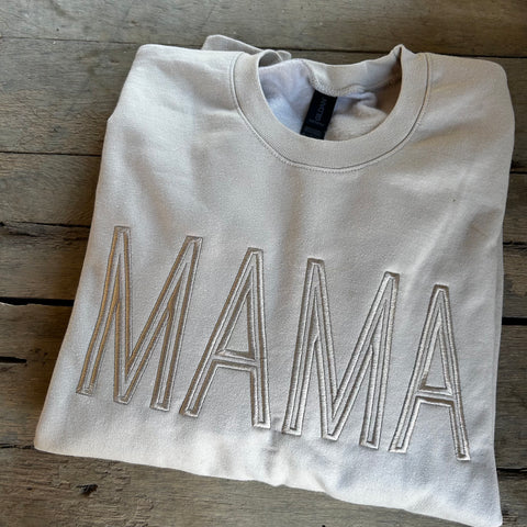 Embroidered “Mama” Sweatshirt
