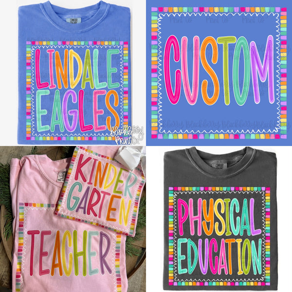 Custom Color Pop Border Comfort Color Shirt