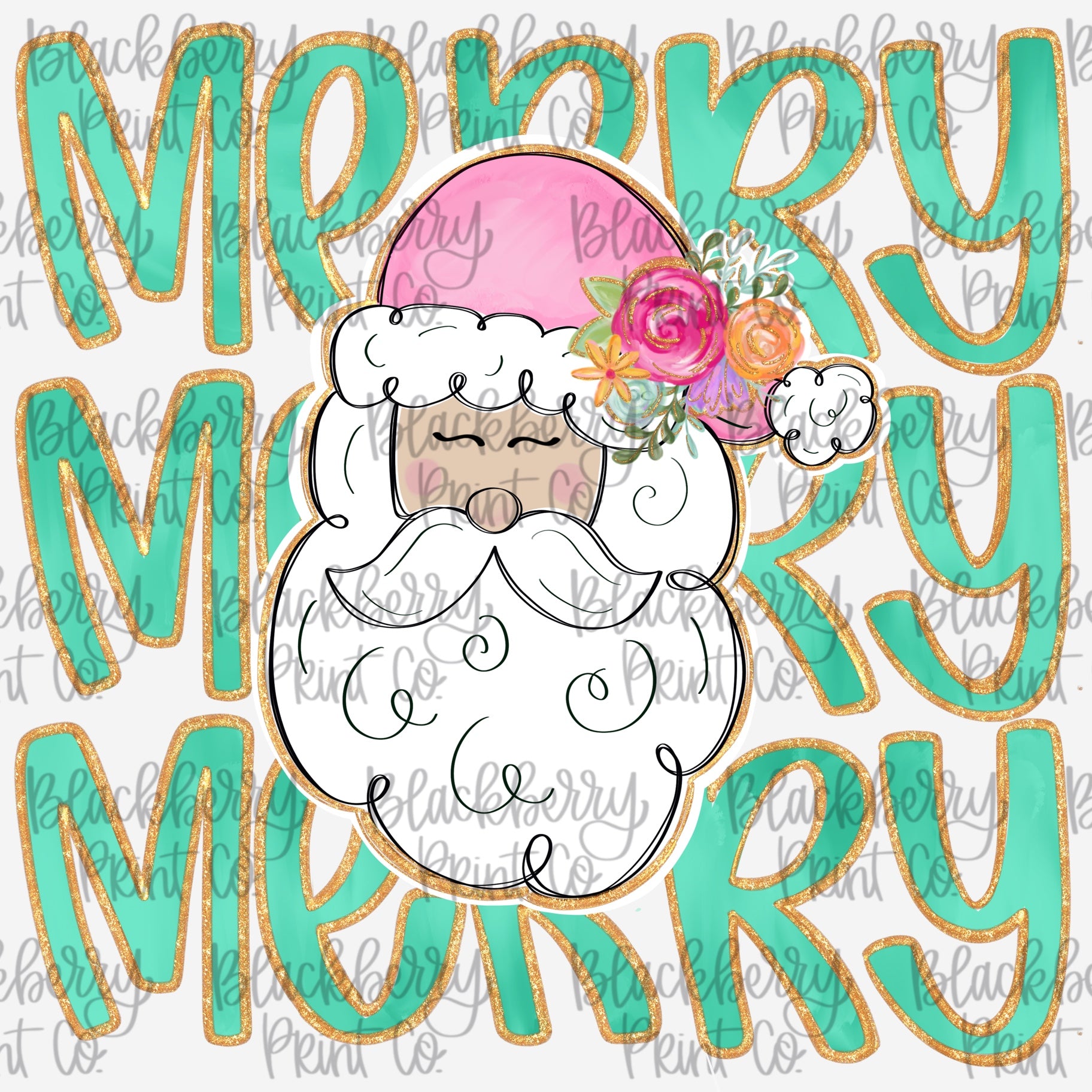 DIGITAL DOWNLOAD Merry Boho Santa