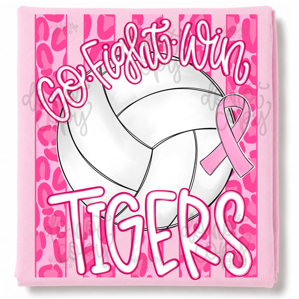 Custom Pink Out Volleyball Mascot Shirt