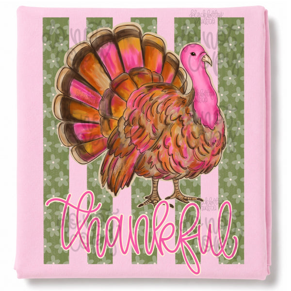 DIGITAL DOWNLOAD  | Thankful Turkey Green Stripes