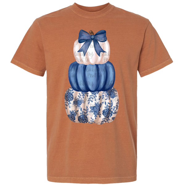 DIGITAL DOWNLOAD Blue Willow Pumpkin Stack