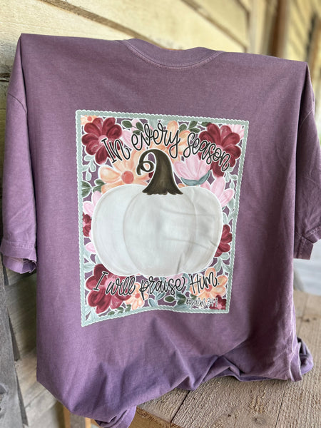 In Every Season Floral Pumpkin Shirt