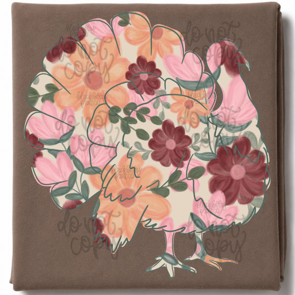 DIGITAL DOWNLOAD  | Floral Turkey