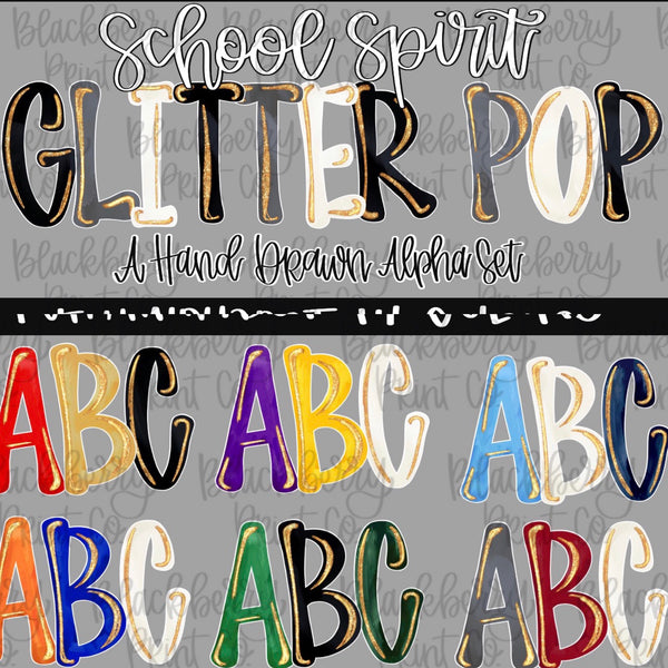 Custom School Spirit Glitter Pop Shirts