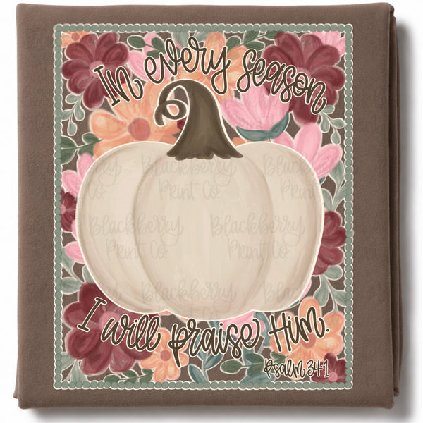 In Every Season Floral Pumpkin Shirt