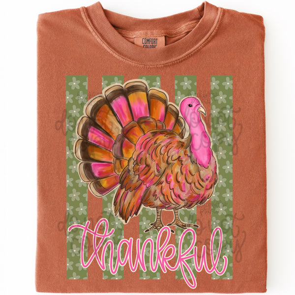 DIGITAL DOWNLOAD  | Thankful Turkey Green Stripes