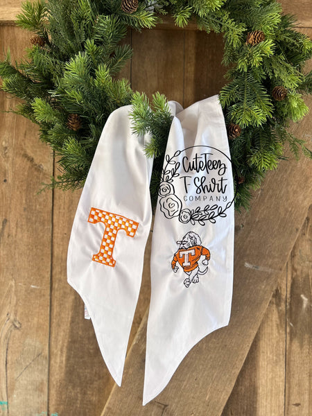 Custom Wreath Sash Double Sided