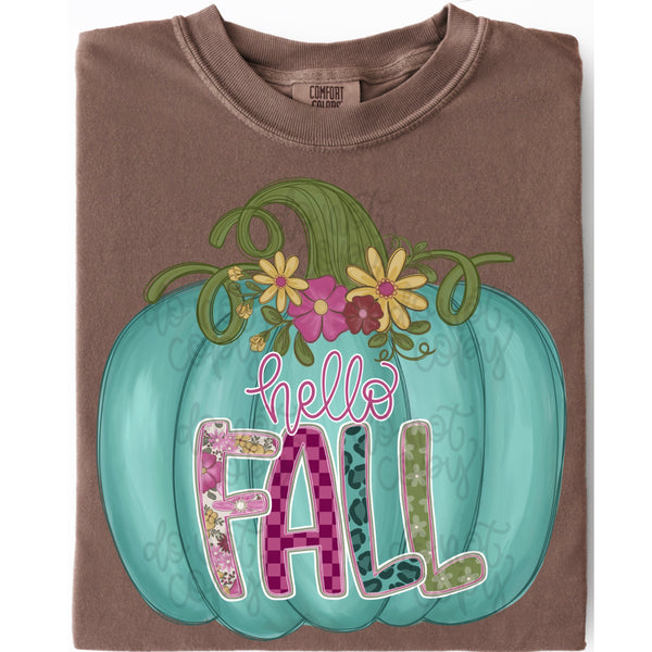 DIGITAL DOWNLOAD  | Hello Fall Pumpkin Teal