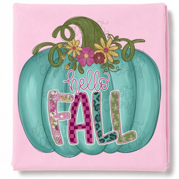 DIGITAL DOWNLOAD  | Hello Fall Pumpkin Teal