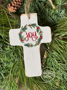 Joy Cross Ornament