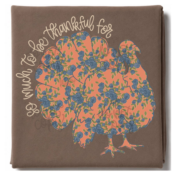 DIGITAL DOWNLOAD  | Floral Turkey So Much to be Thankful For