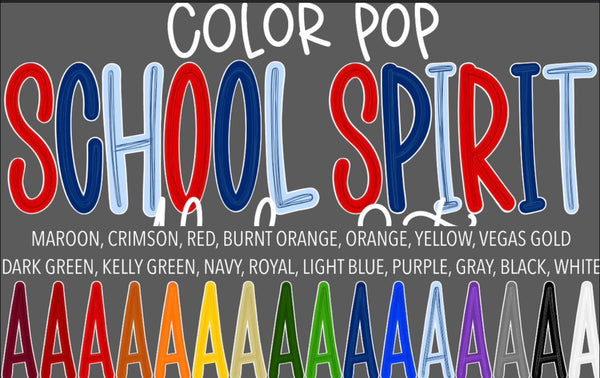 Custom School Spirit Color Pop Shirts