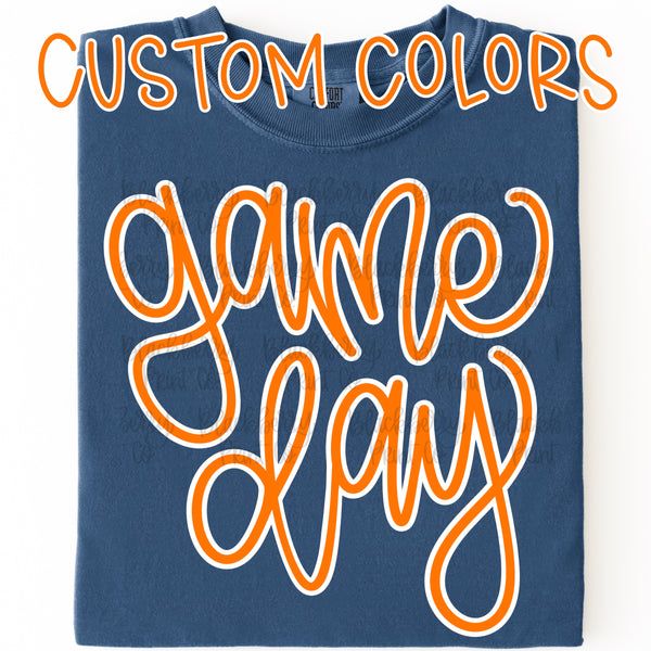 Adult Custom Game Day Script Shirt