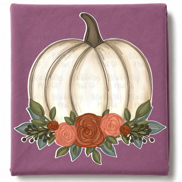 DIGITAL DOWNLOAD  | Floral Pumpkin Neutral Colors