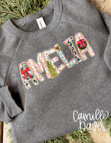 ADULT Merry Alpha Personalized Sweatshirt