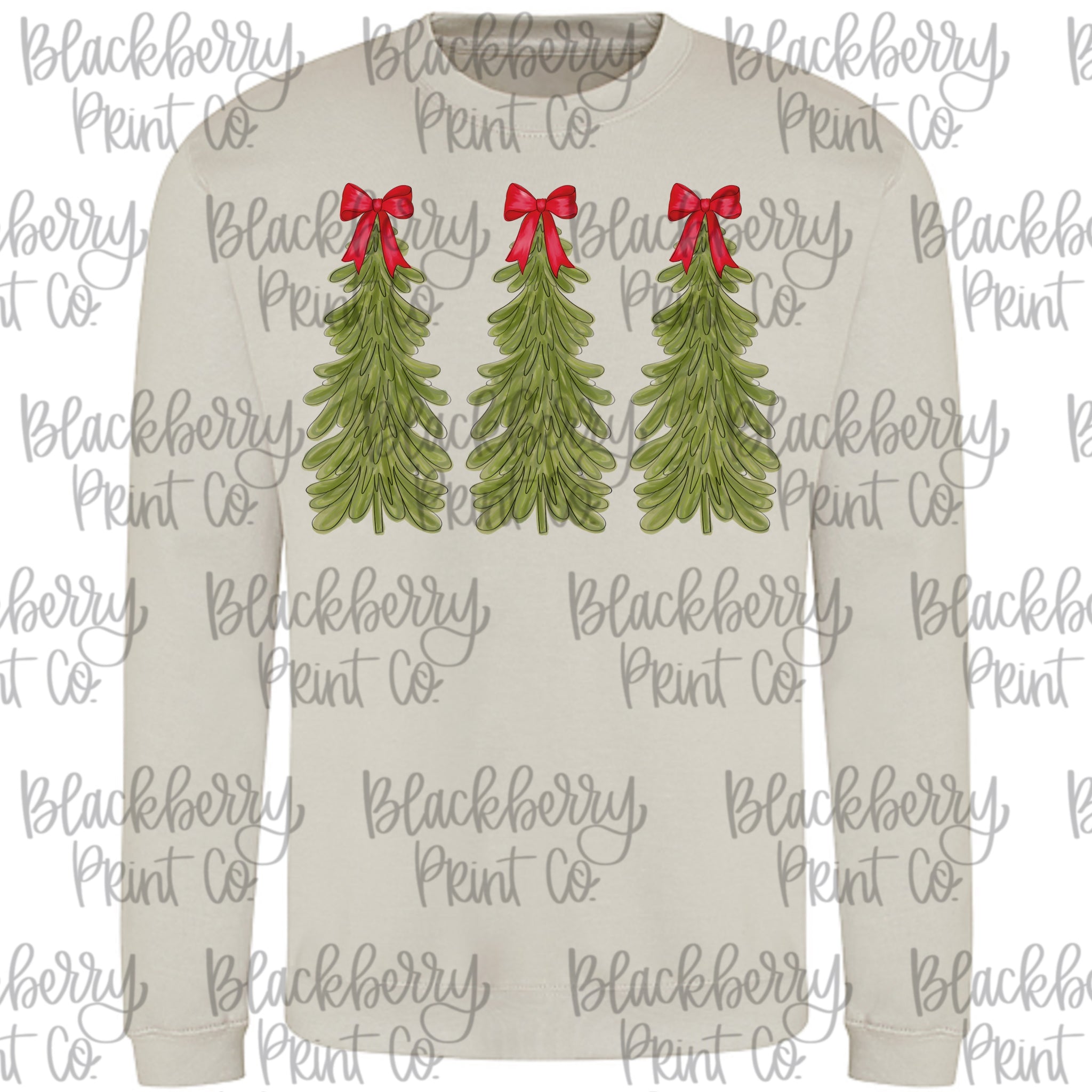 Tree Bow Trio Sweatshirt