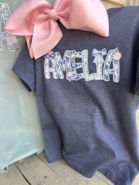 Blooms & Bows Personalized Tee ADULT