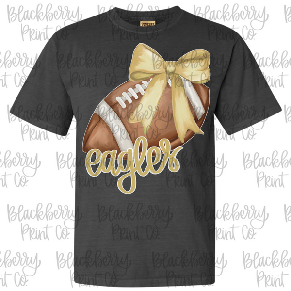DIGITAL DOWNLOAD Football with Bow EAGLES