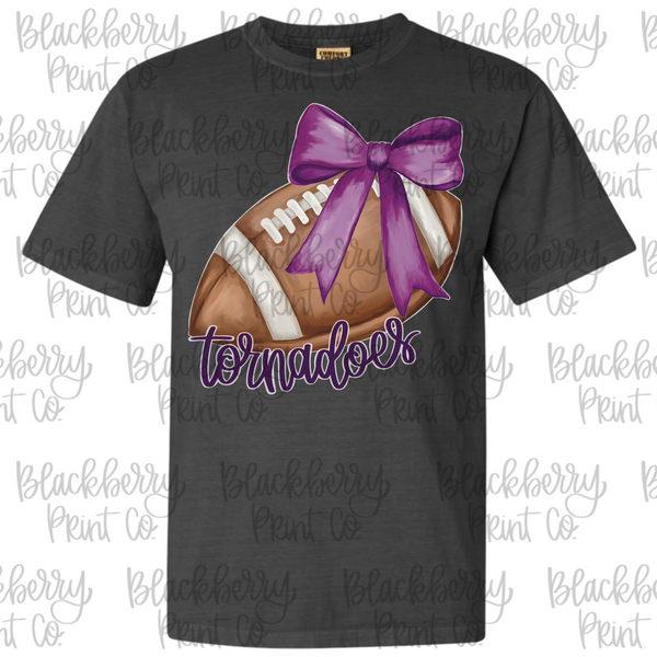 DIGITAL DOWNLOAD Football with Bow TORNADOES
