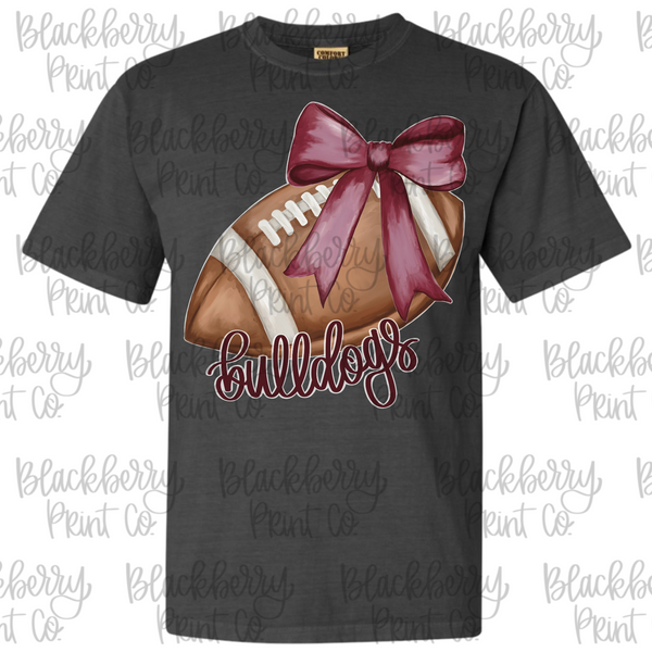 DIGITAL DOWNLOAD Football with Bow BULLDOGS