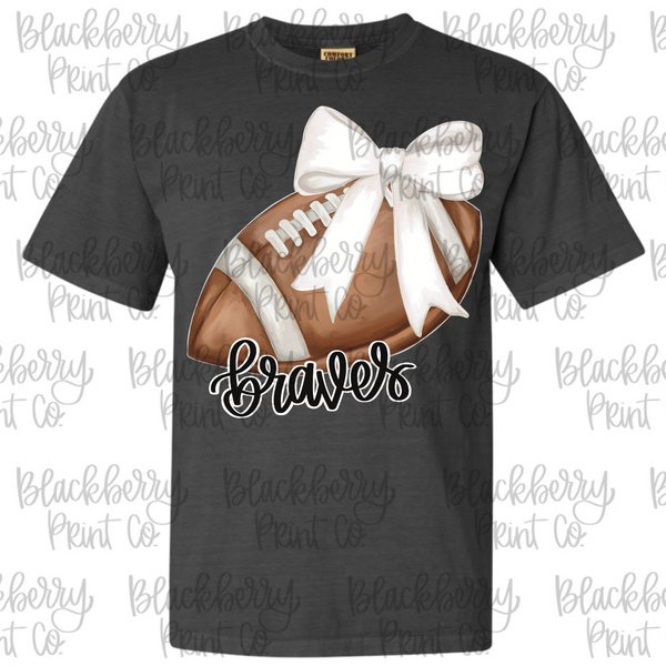 DIGITAL DOWNLOAD Football with Bow BRAVES
