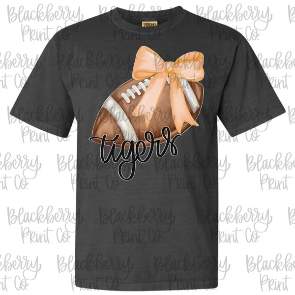 DIGITAL DOWNLOAD Football with Bow TIGERS