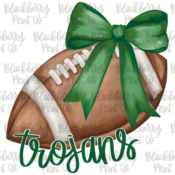 DIGITAL DOWNLOAD Football with Bow TROJANS