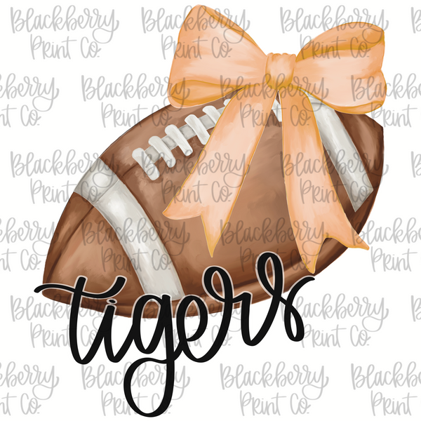 DIGITAL DOWNLOAD Football with Bow TIGERS