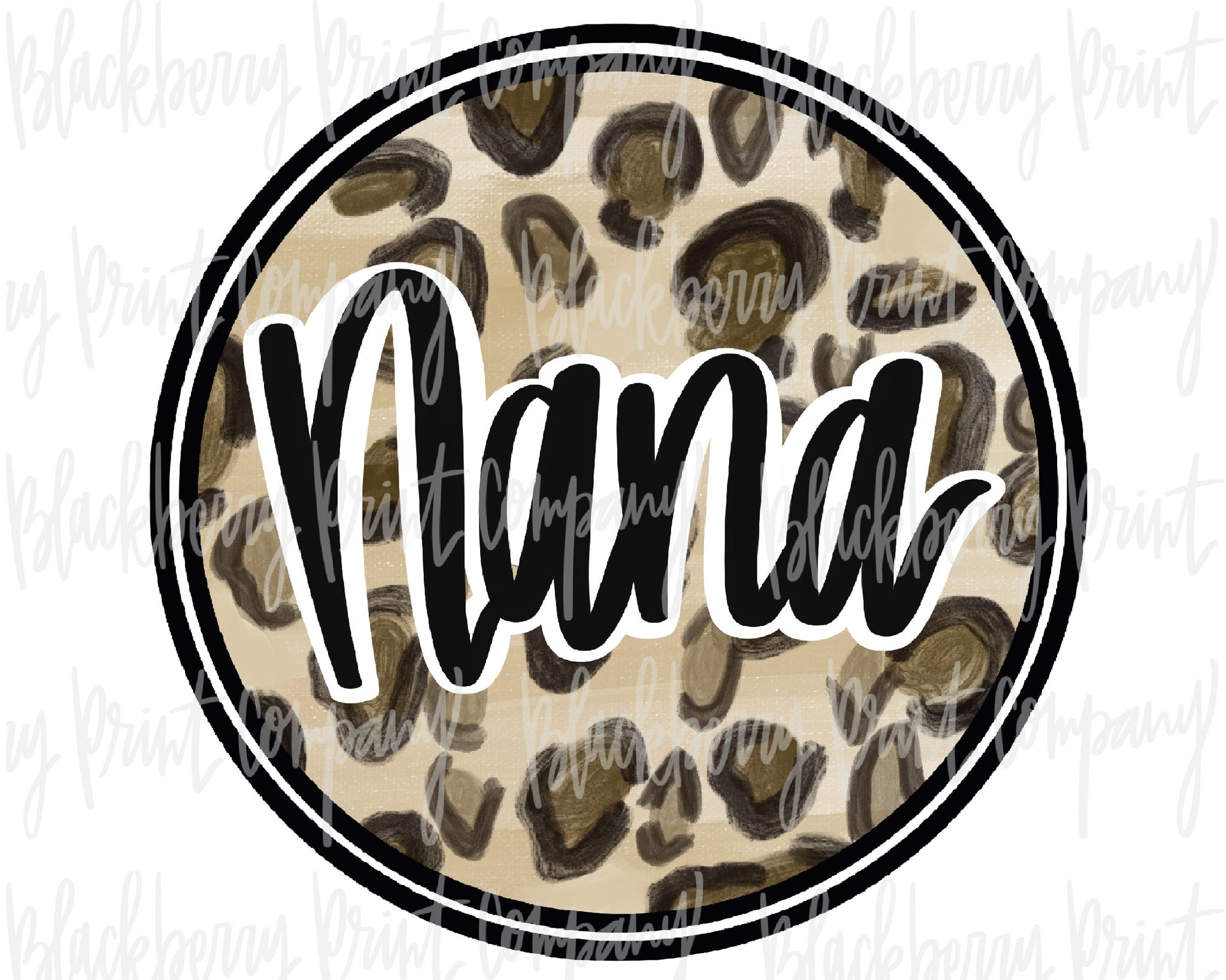 DTF Transfer Leopard Nana Circle