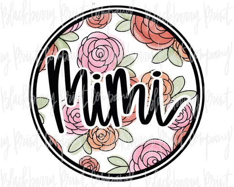 DTF Transfer Mimi Floral Circle