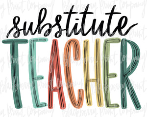DTF Transfer Substitute Teacher