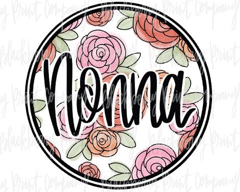 DTF Transfer Nonna Floral Watercolor